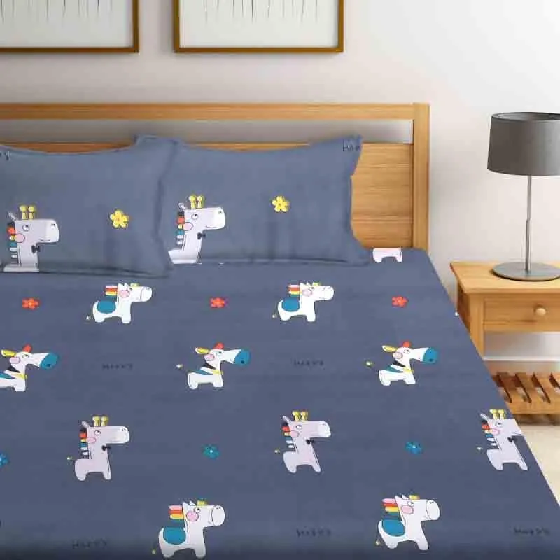 I Am Unicorn Bedsheet - 130 GSM media 1