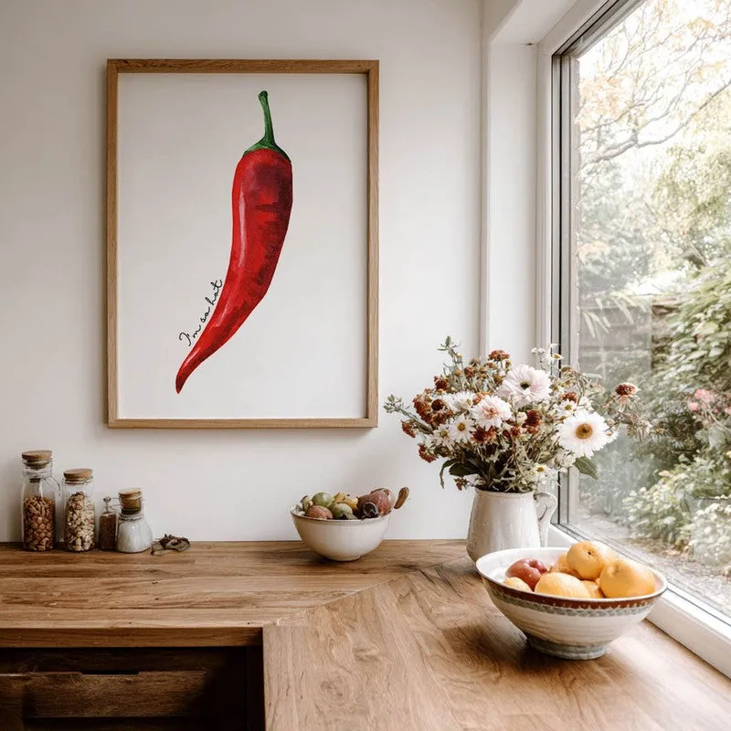 Scarlet Flame Archival Canvas Wall Art - Brown media 7