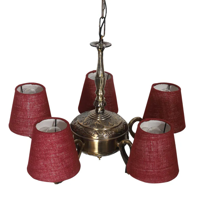 Cosmos Conical Golden Antique Ceiling Lamp media 3