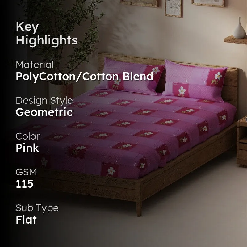 Ruvin Bedsheet (Pink) - 115 GSM media 2