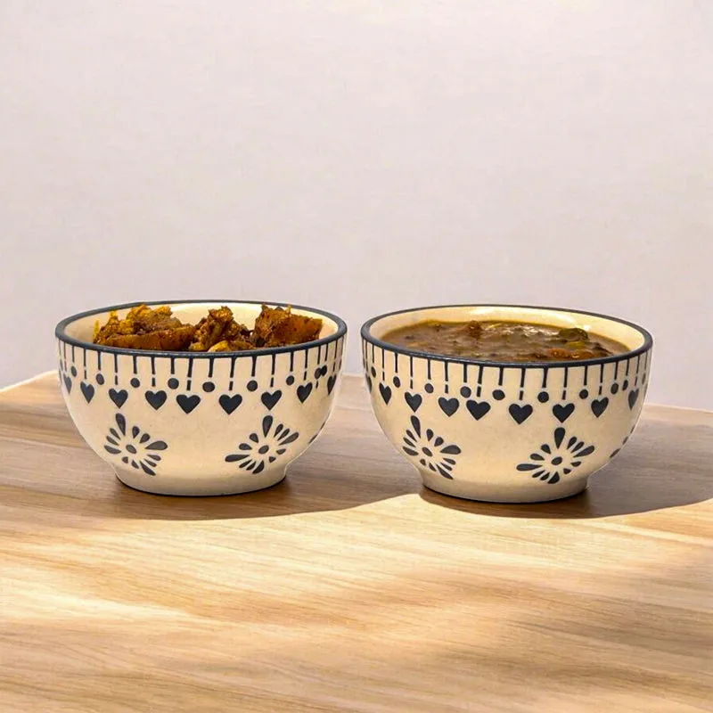 Ambar Ceramic Katori (180 mL Each) - Set Of Four media 5