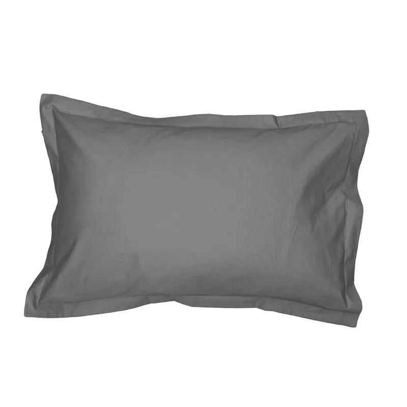 Blanqa Solid Cotton Bedsheet (Grey) - 400 TC media 3