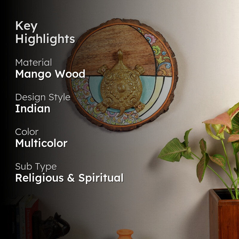 Jeyval Divine Tortoise Mango Wood Wall Accent media 2