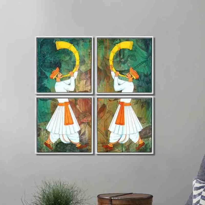 Maratha Poly Canvas Wall Art - Four Piece Set media 1