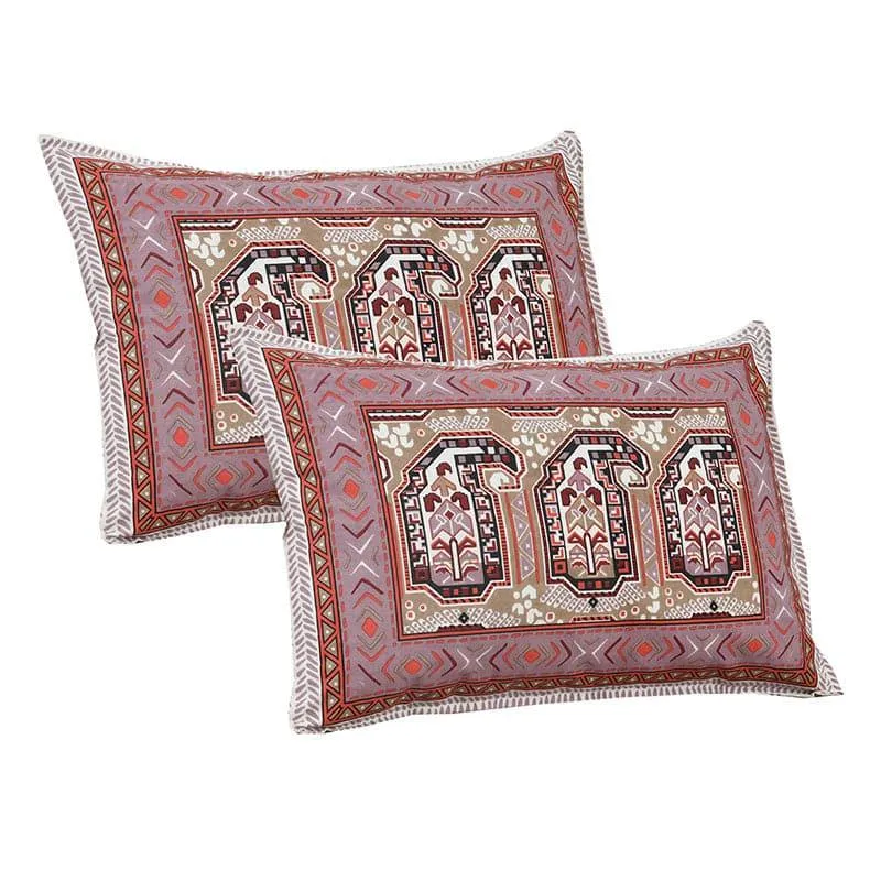 Mikaya Shine Cotton Bedsheet (Red,Brown) - 180 TC media 6