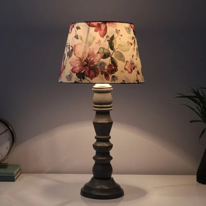 Lumikko Bantu Printed Mango Wood Table Lamp - Multicolor media 1