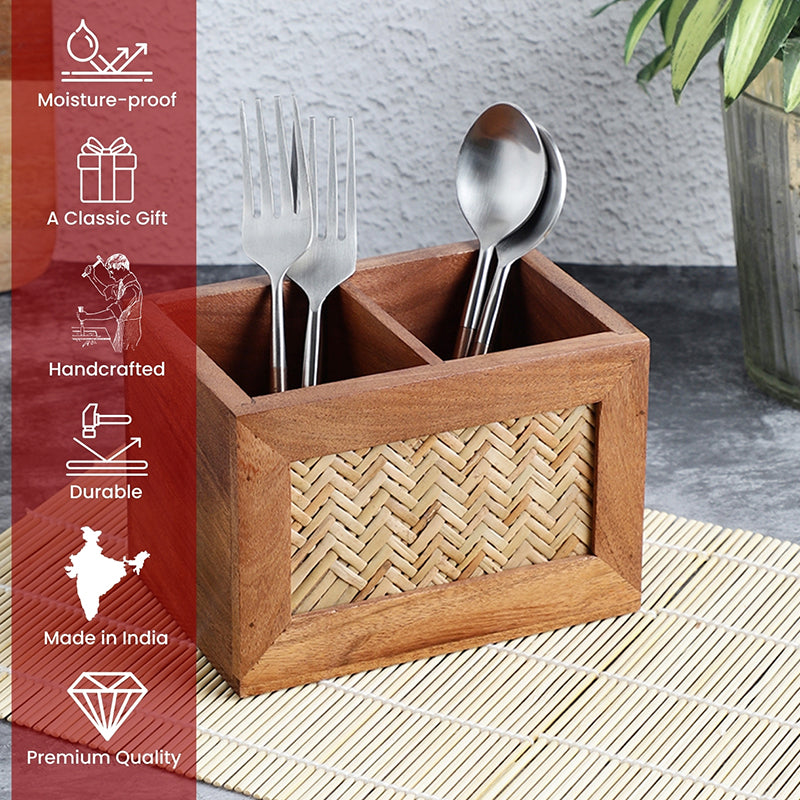 Pavone Wood Cutlery Holder media 6