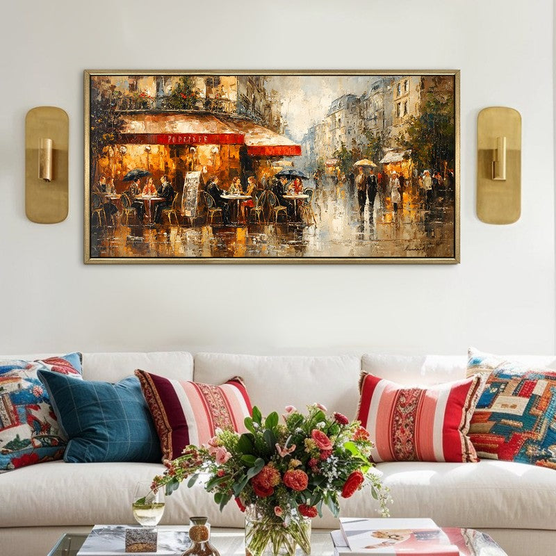 City Boulevard Canvas Wall Painting With Frame