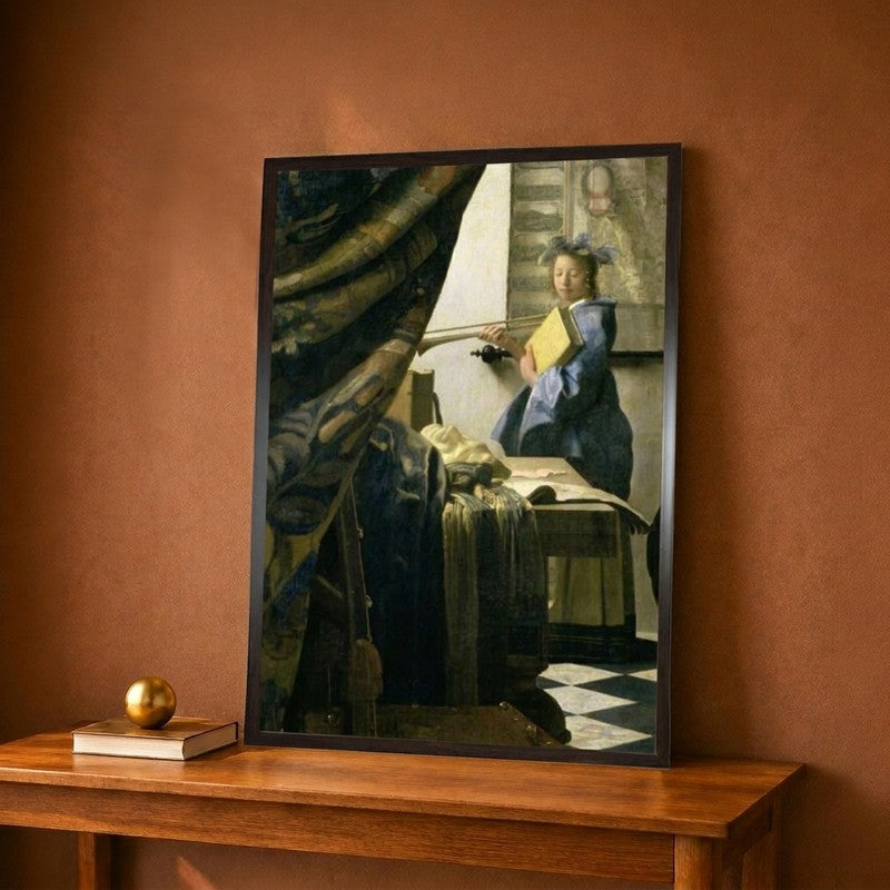 The Painter in His Studio, 1665-6 Canvas Wall Painting - 12 x 18 Inches