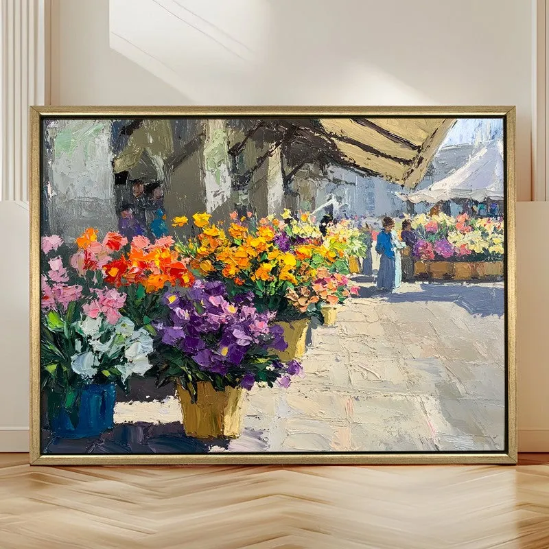 Blossom Shoppe Canvas Wall Painting With Frame media 4