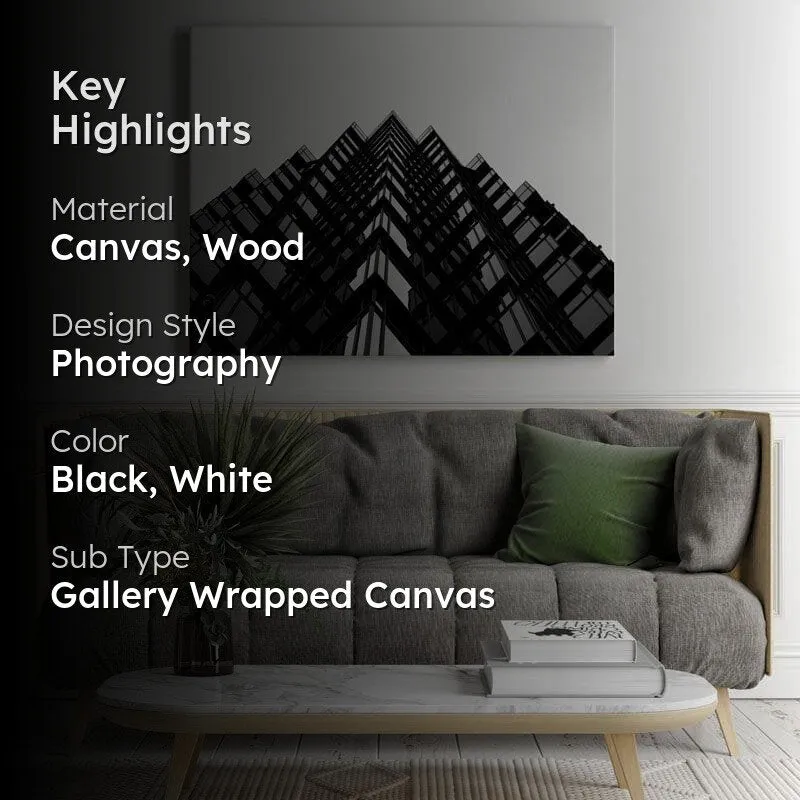Edgy Skyscraper Canvas Wall Painting - Gallery Wrap media 2