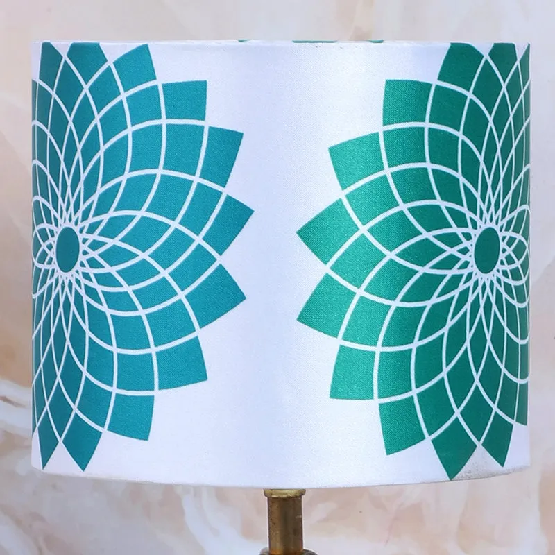 Akari Pebble Printed Mango Wood Table Lamp - Blue,White media 5