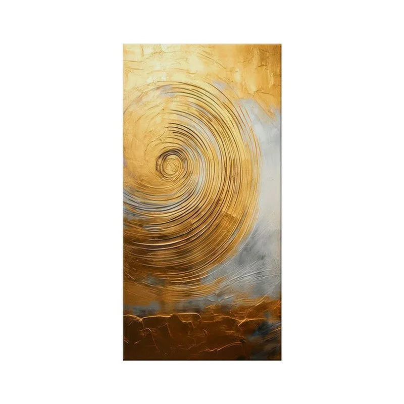 Golden Swirl Poly Canvas Wall Painting media 4