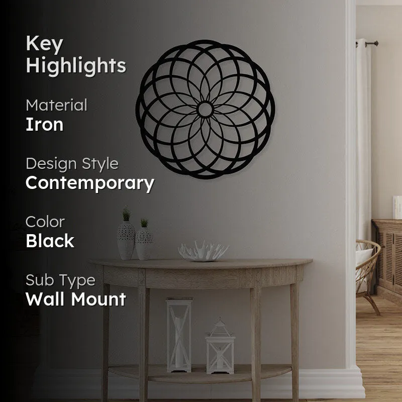 Velma Mandala Black Iron Wall Accent media 2