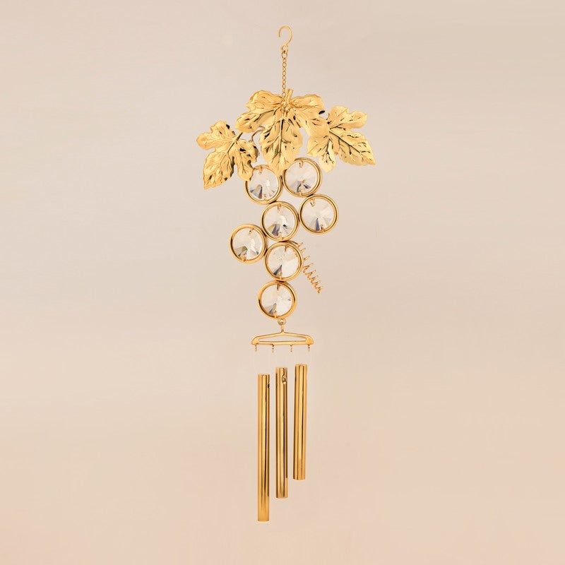 Floral Aura 24K Gold Plated Mild Steel Windchime media 3