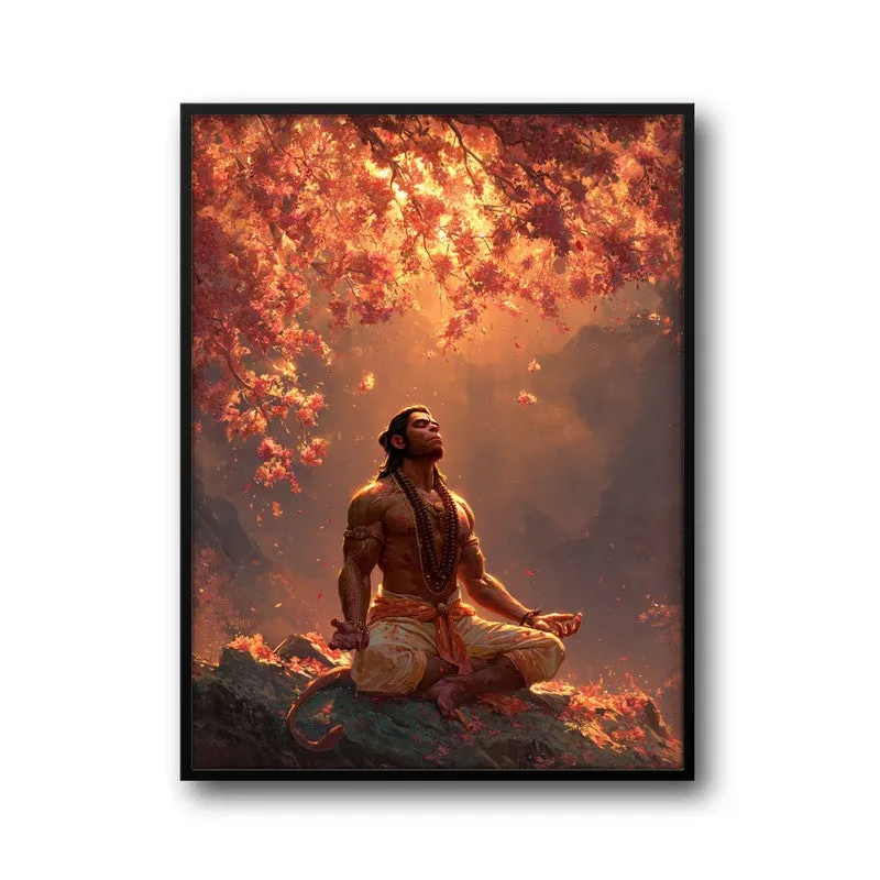 Sri Hanuman Meditating I Archival Paper Wall Art media 7