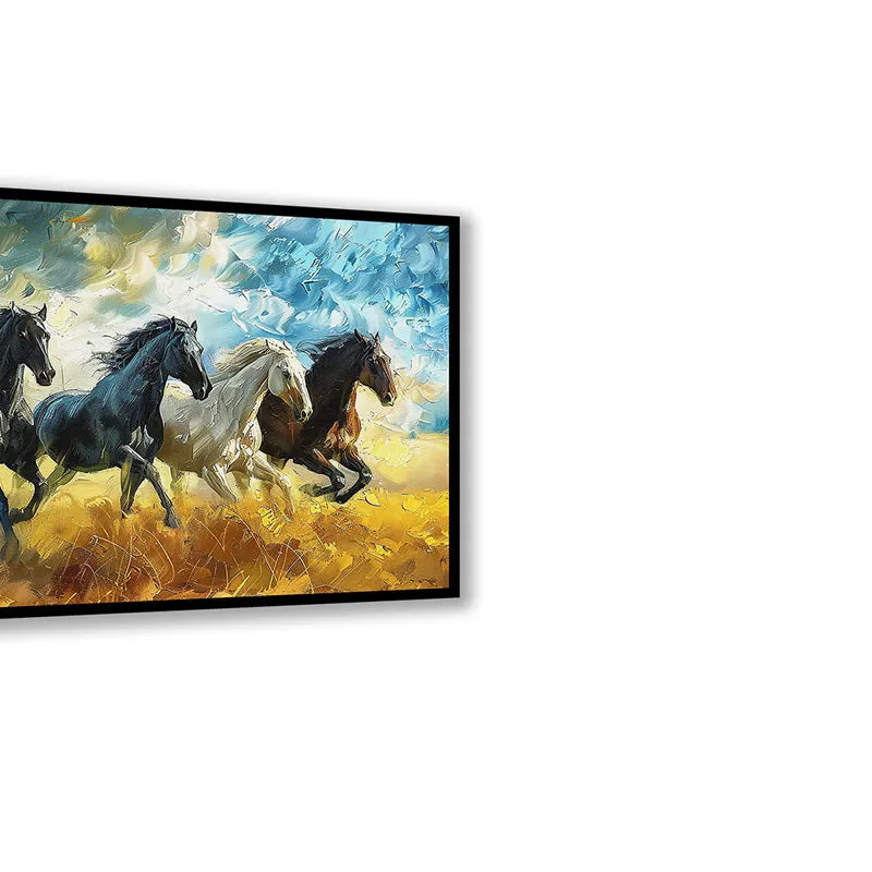 Equine Gallop Wall Art with Black Frame media 5