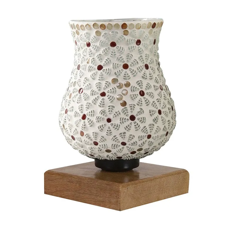 Illumia Mosaic Glass Table Lamp With Wooden Base - Multicolor media 6