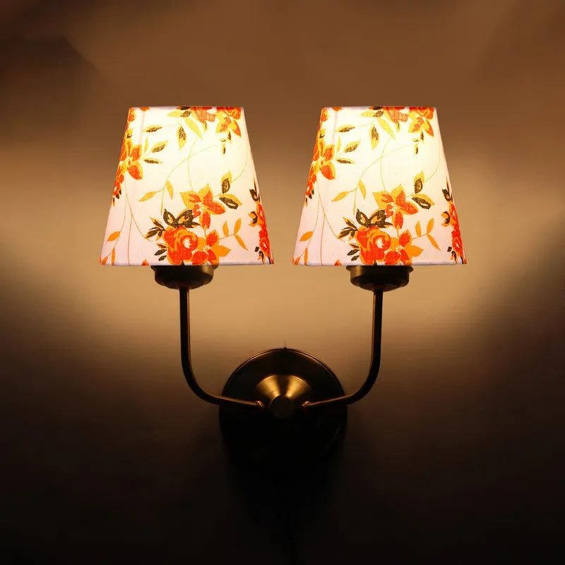 Floranira Fleur Duo Cone Metal Wall Lamp - White,Orange media 7
