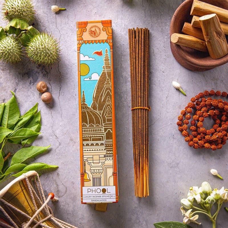 Phool Incense Sticks (Sandalwood) - Set Of Forty