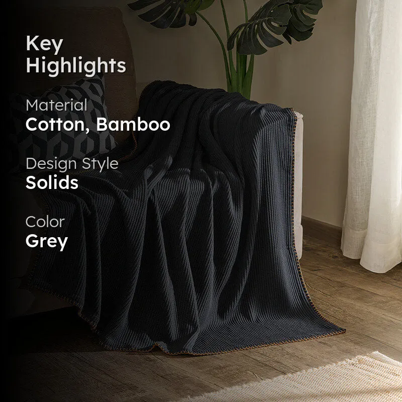 Wovelle Throw - Grey & Tan media 2