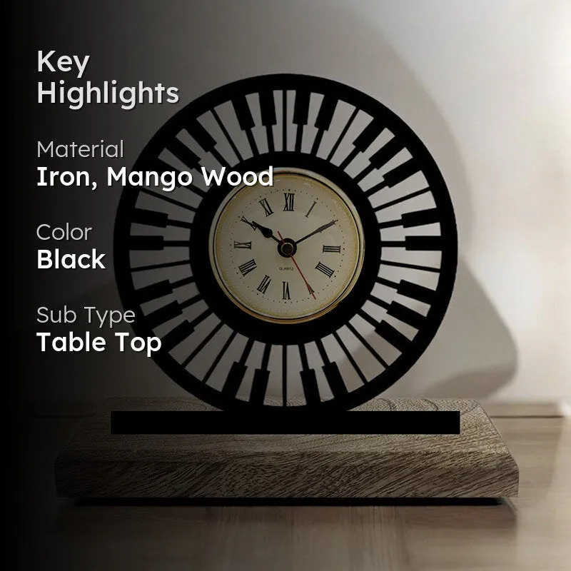 Piano Cycle Analog Table Clock media 2