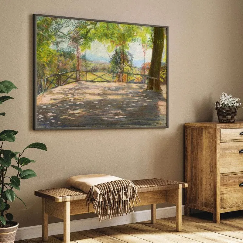 Motif In Park By Ladislav Med?ansk? - Black Frame Canvas Wall Painting - Black Frame media 5