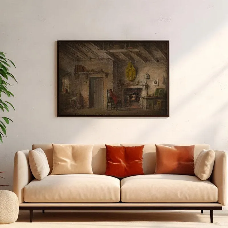 Vintage Interior Canvas Wall Painting - Black Frame media 4