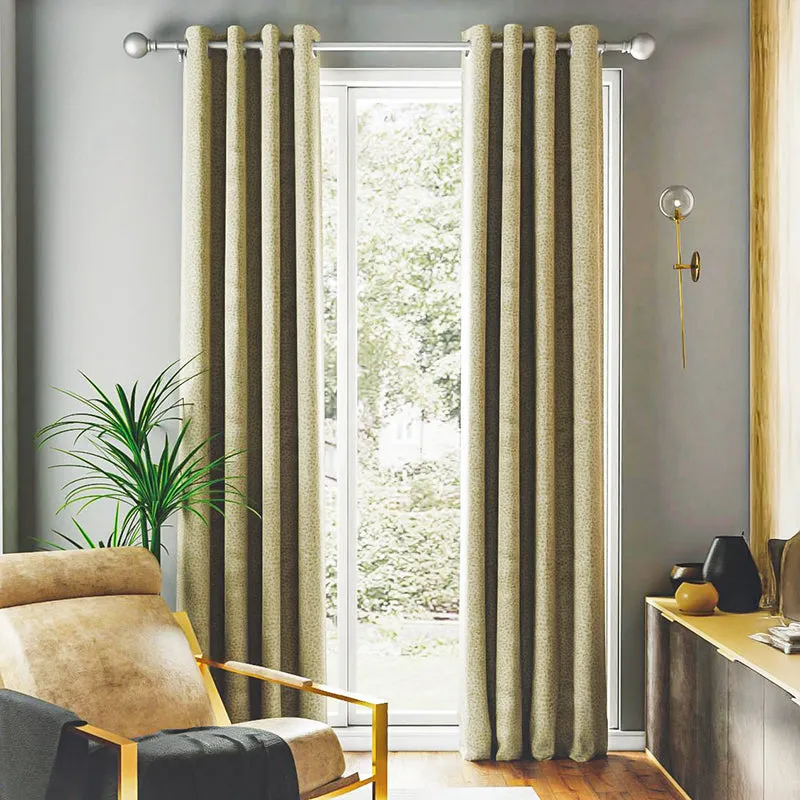 Artemisia Jacquard Blackout Curtain (Green) - Set Of Two media 1