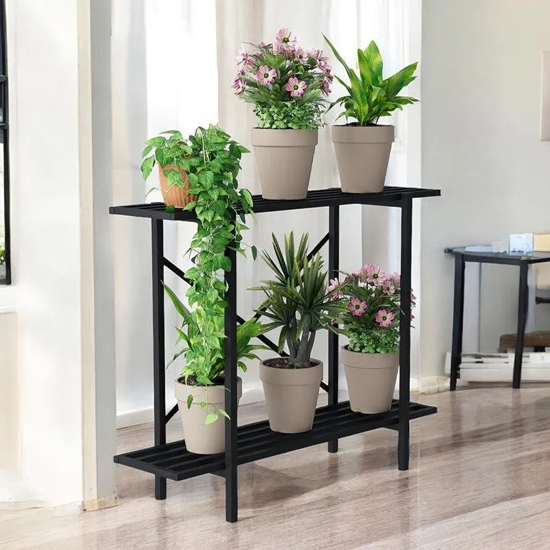 Black Bloom Metal Planter Stand media 8