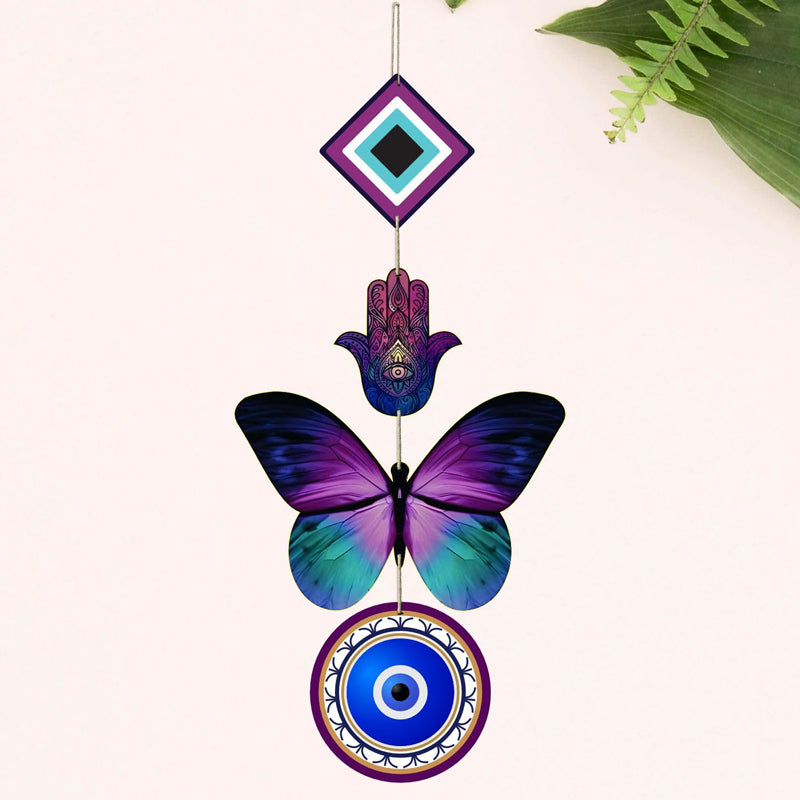 Butterfly Nazar I Polyester & MDF Wall Hanging media 3
