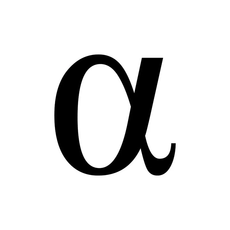 Alpha Symbol Black Iron Wall Accent media 3