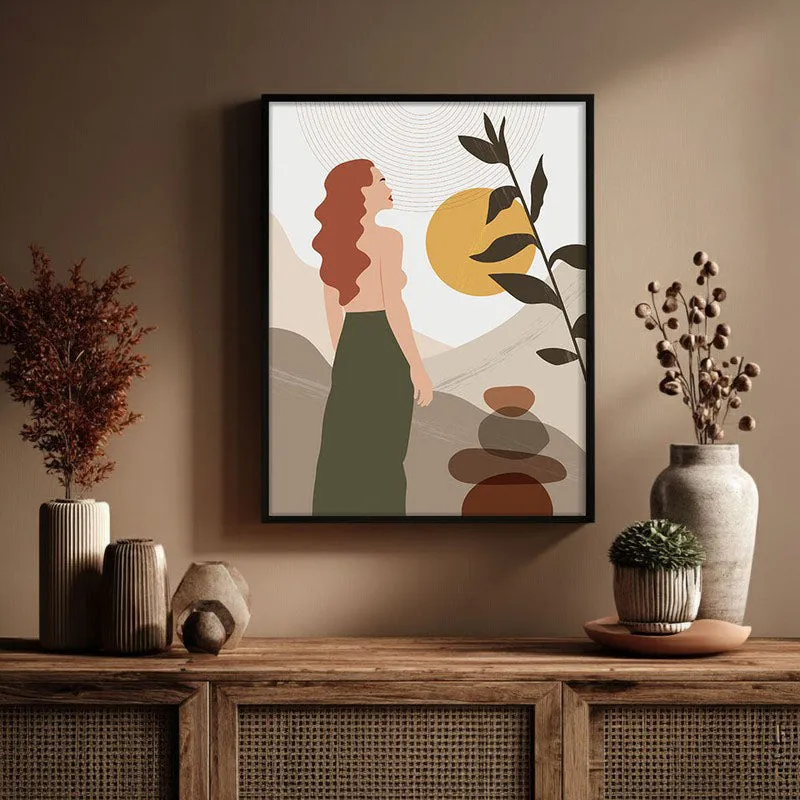 Unbreakable Bloom Lady Archival Canvas Wall Art - Black Frame media 3