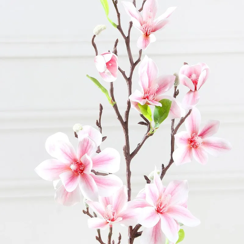 Magnolia Artificial Flower Stem - Light Pink media 5