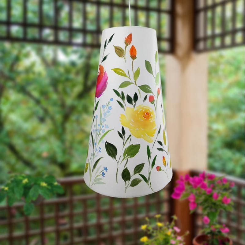 Lindo Bloom Handpainted Fabric Ceiling Lamp media 3