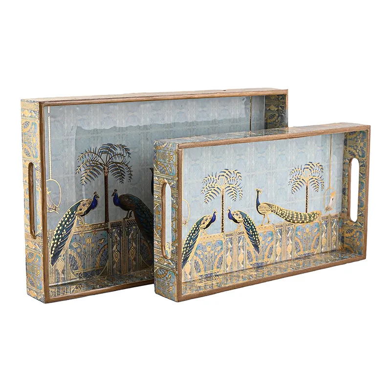Chitramayi Wood Serving Tray - Set Of Two media 8