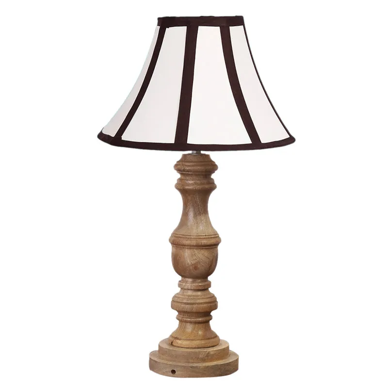 Stripra Carve Wooden Table Lamp - White,Black,Brown media 6