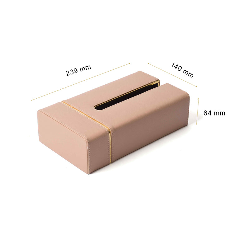 Ceastra Faux Leather Tissue Holder - Beige media 9