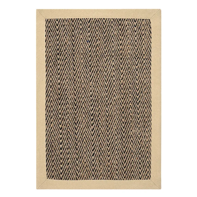 ChevronTread Anti-Slip Jute Door Mats - Black media 1