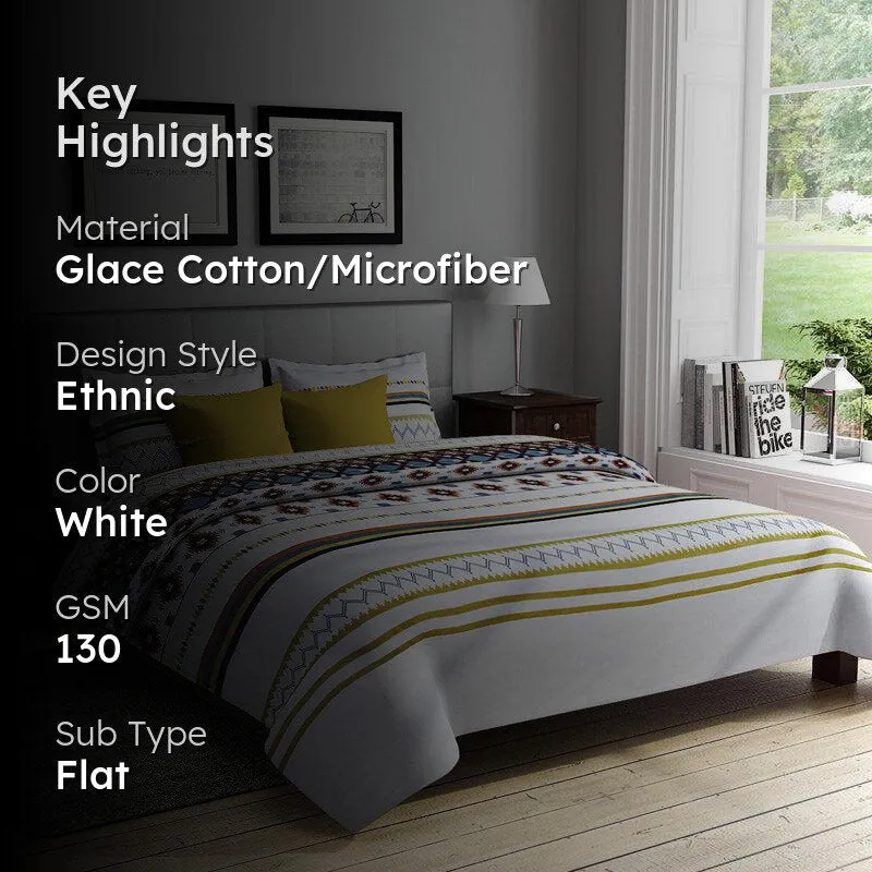 Mohsira Printed Microfiber Bedsheet Old - 130 GSM media 2