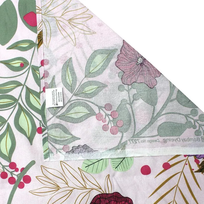 Yahvi Floral Cotton Bedsheet (Pink) - 110 TC media 6
