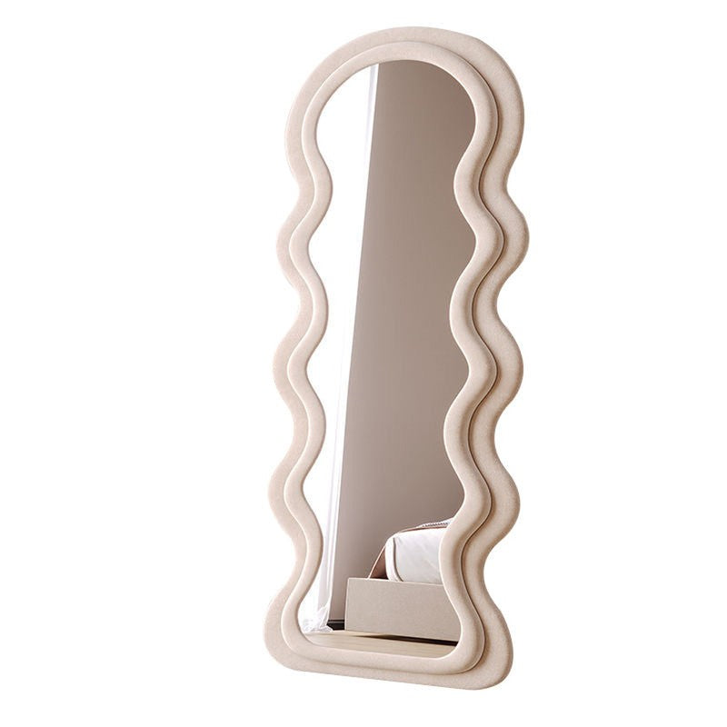 Ripple Edge Floor Mirror - Grey media 3