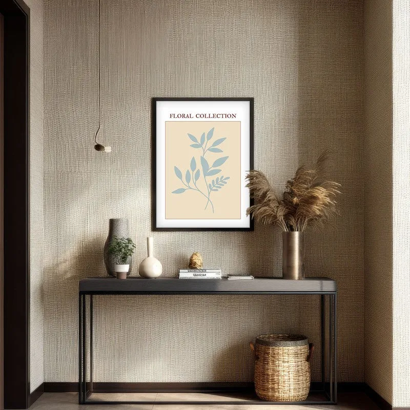 Midnight Flora Canvas Wall Painting With Black Frame media 4