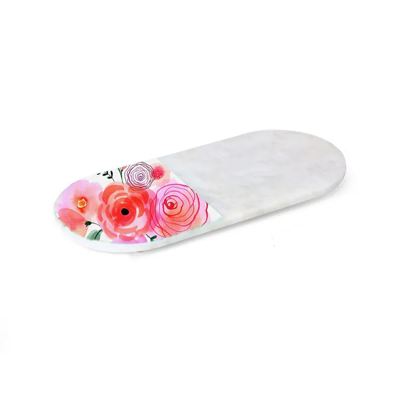 Ovelta Rose Printed (Marble,Brass) Marble Platter - Set of Two media 3