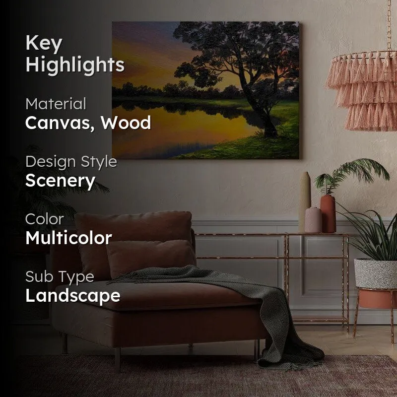 Near The Lake Wall Painting - Gallery Wrap media 2