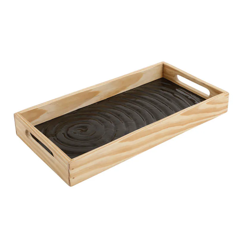 Nyma Spiral Serving Tray - Black media 3