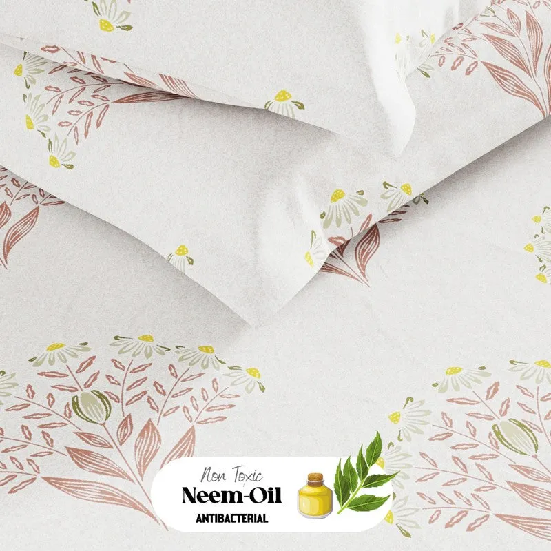 Ivrel Cotton Bedsheet (Off White) - 210 TC media 6
