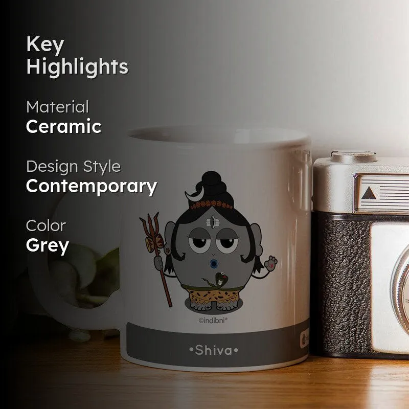 Whimsy Cute Shiva Ceramic Coffee Mug - 300 mL media 2