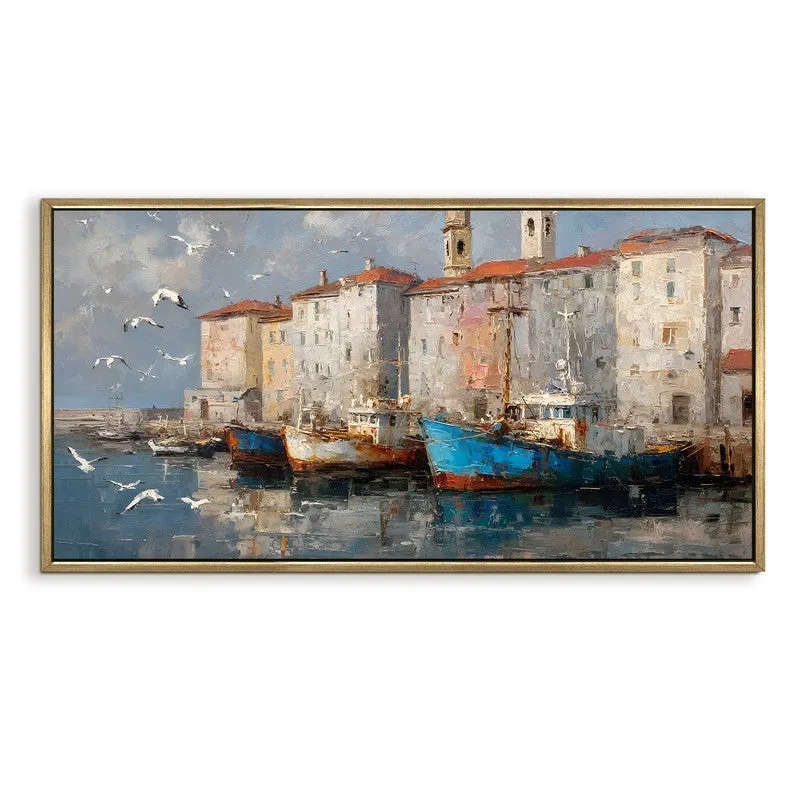 Marina Canvas Wall Painting With Frame media 3