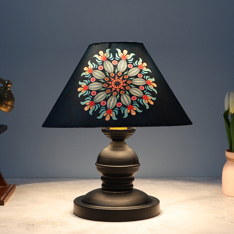 Toile Prima Printed Mango Wood Table Lamp - Multicolor